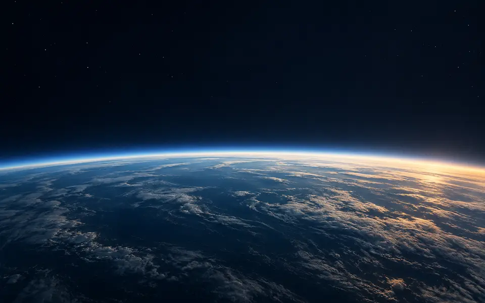Orizzonte terrestre visto dall’alta atmosfera